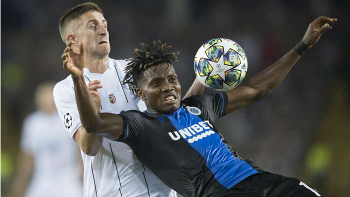 Okereke in action as Club Brugge hold Mukairu's Anderlecht